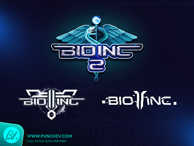 Bio Inc. II - Game Logo Design branding design doctors gamelogo gui icons illustration interface logo medgame medicine punchev ui ux