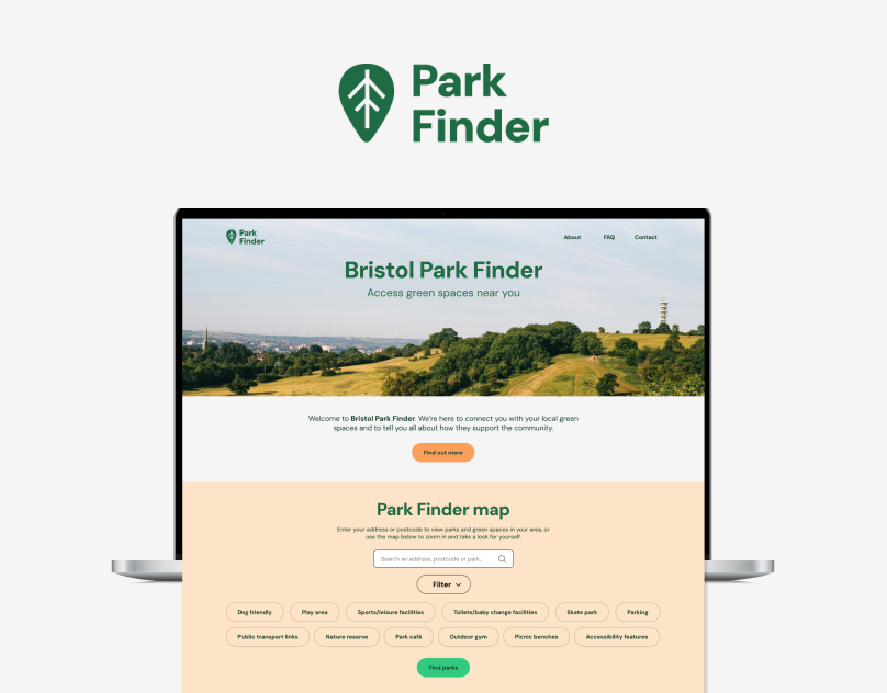 Park Finder website branding digital design graphic design illustration ui web design