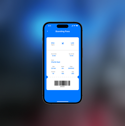 Day 024 Daily UI - Boarding pass