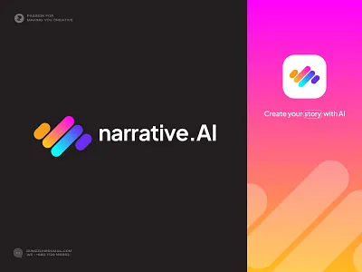 Story, Narrative, Content Creator, AI, Tech, Futuristic, N Logo ai artificial intelligence branding colorful logo content creator ecommerce futuristic logo letter logo logo logo maker online logodesign modern logo n logo popular design saas software logo story symbol tech technology typography