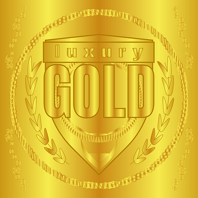 luxury Gold Badge badge logo shield sticker vintage