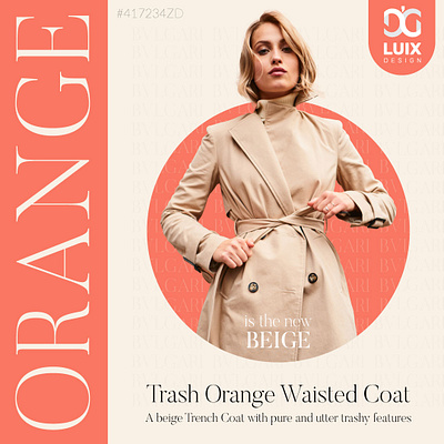 Orange - A Social Media post for a company apparel clothes fashion fun graphic design illustrator instagram minimal orange photoshop pun quirky social media