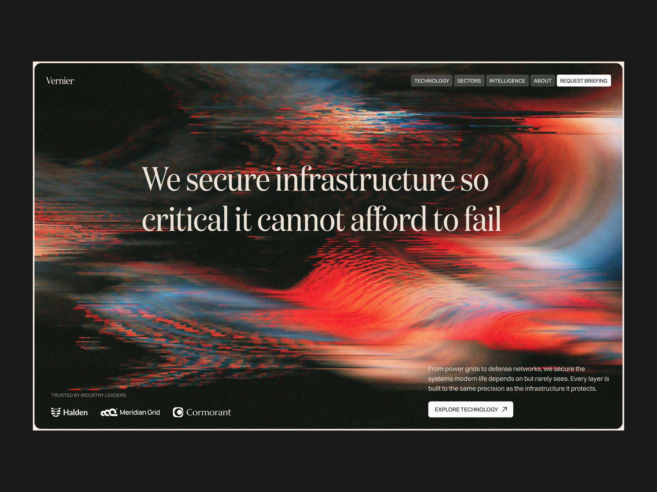 Infrastructure security hero concept