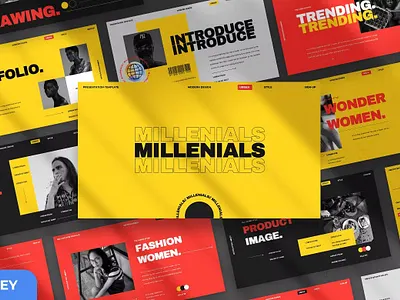 Millenials Presentation Template branding google slides keynote powerpoint ppt presentation presentation design presentation template