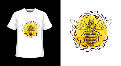 T-Shirt animal art colours design honeybee illustration insect merchandise