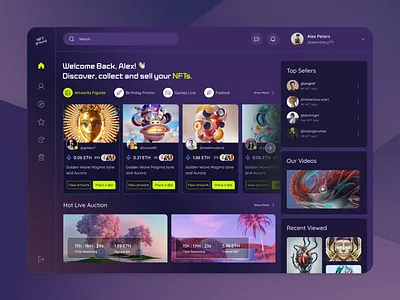 NFT Marketplace Dashboard admin panel artwork bitcoin blockchain crypro currency crypto dashboard dashboard panel dashboard ui marketplace nft nfts sell store ui user panel ux web web design website