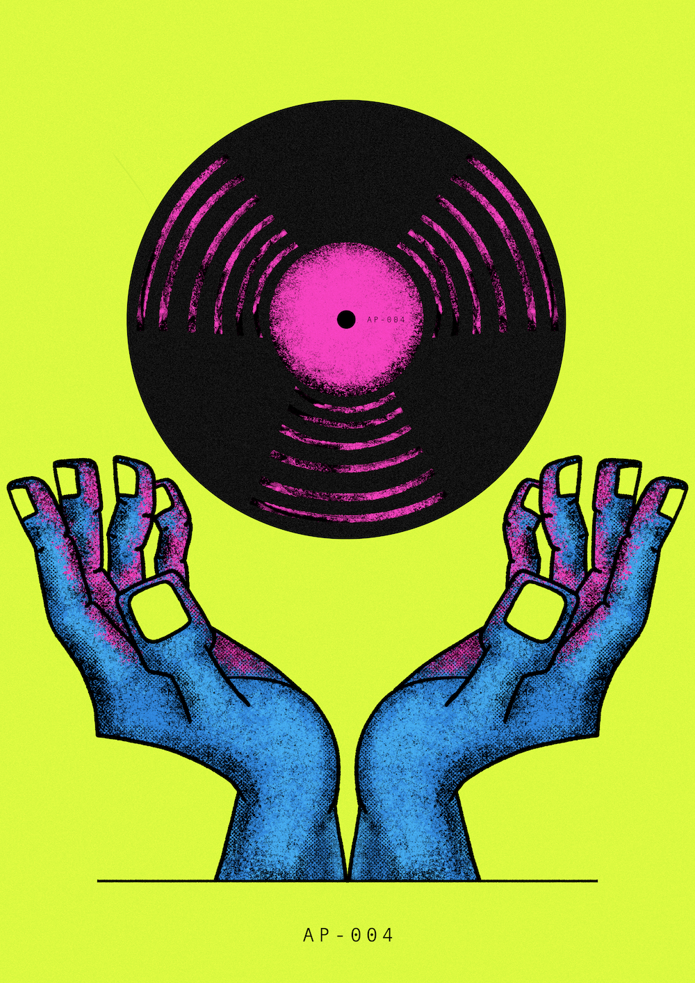 Pray Hands — Poster Illustration / AP-004 2dillustration adobe photoshop cover design digitalart digitalartist music art poster poster design vinyl
