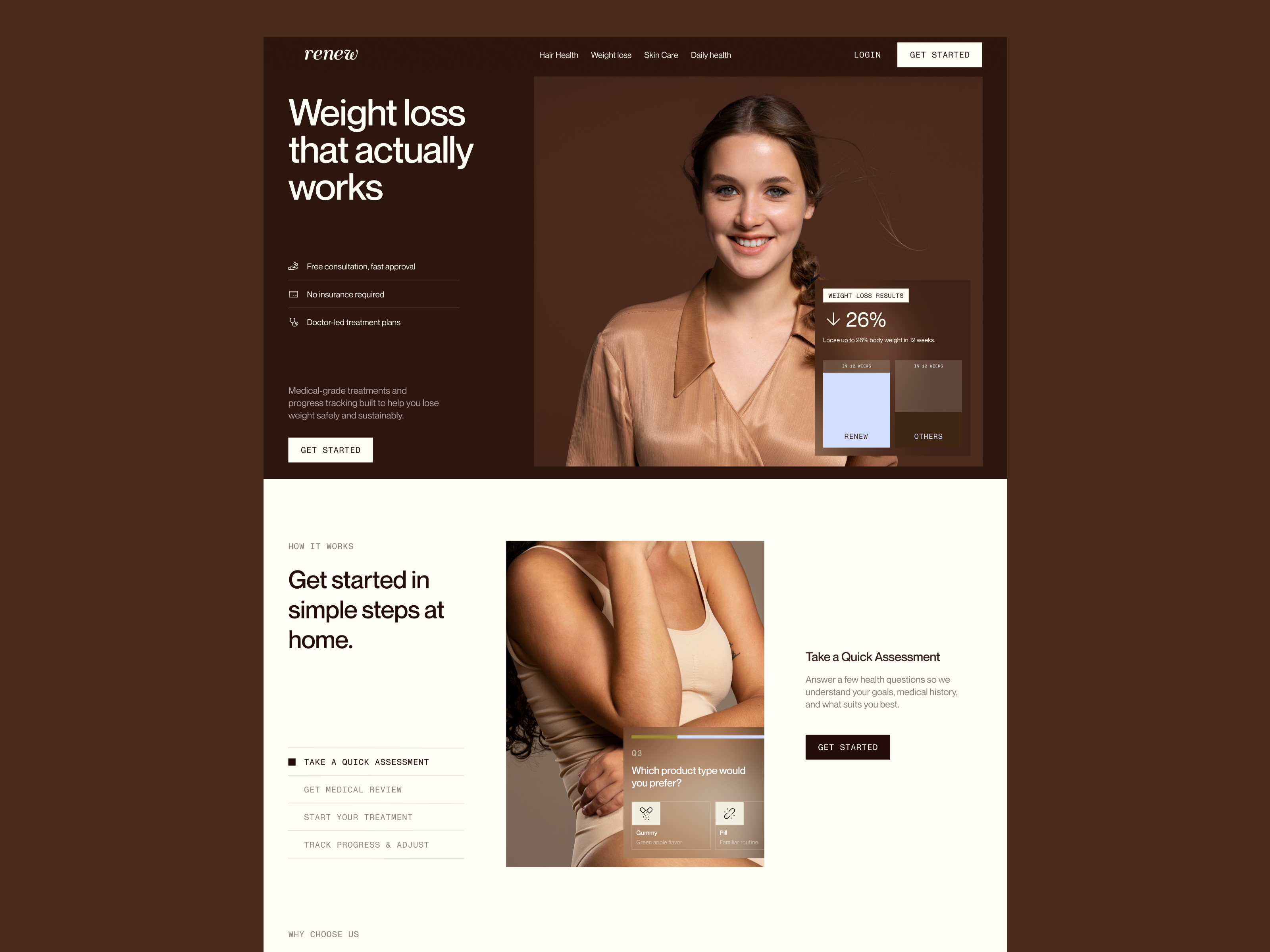 Telehealth Landing Page - Wellness & Telemedicine glp1 treatment healthcare hire telehealth designer hire telemedicine design agency medical website medicine nova online medicine product design telehealth telehealth landing page telehealth web design telehealth website telemedicine ui ux user experience web design weight loss