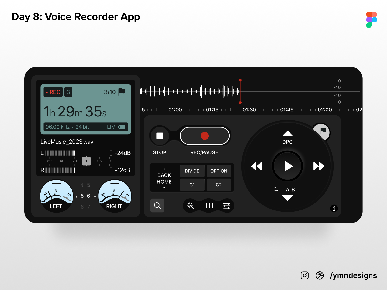 BuiLD 1.0 UI 008 Voice Recorder App by Yaman Panchal on Dribbble