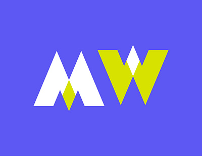 MW branding design graphic design illustration logo m mw mw logo purple and green w
