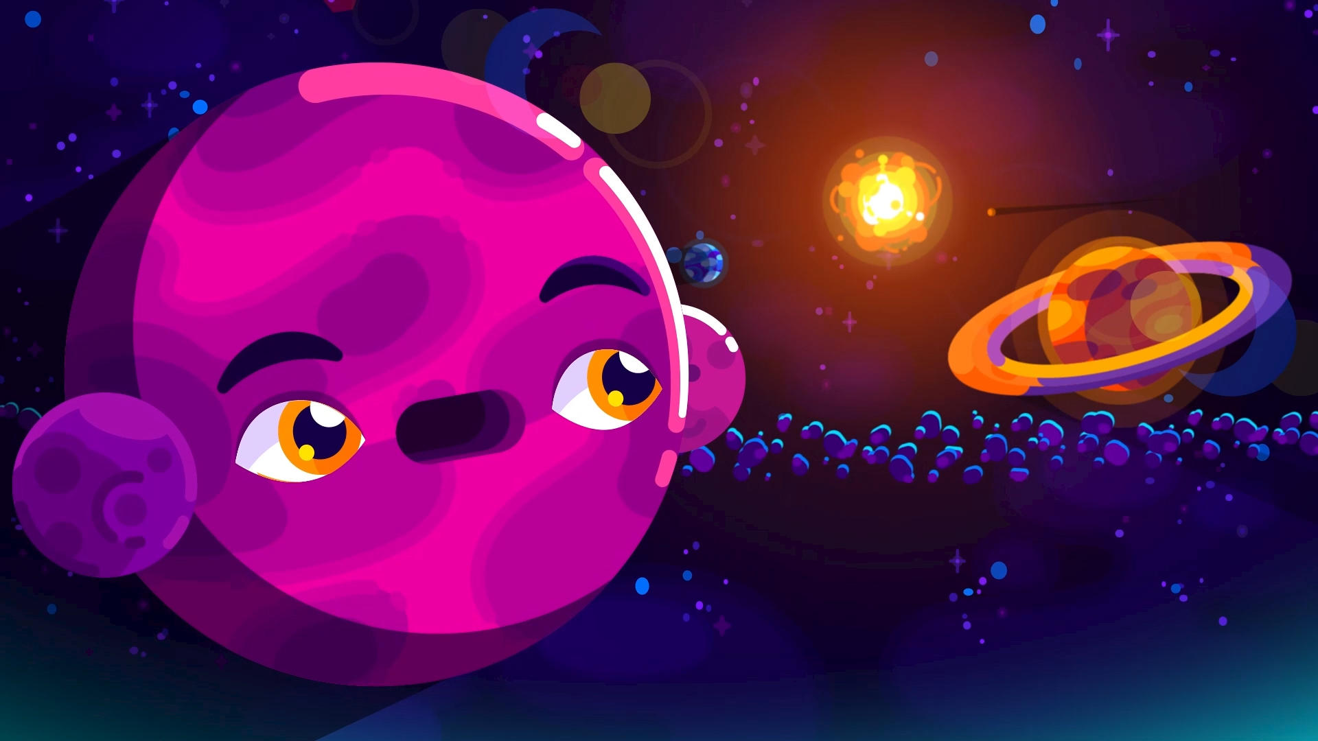 Kurzgesagt - You're a planet 2d after effects character animation illustration kurzgesagt motion design motion graphics planet science space universe