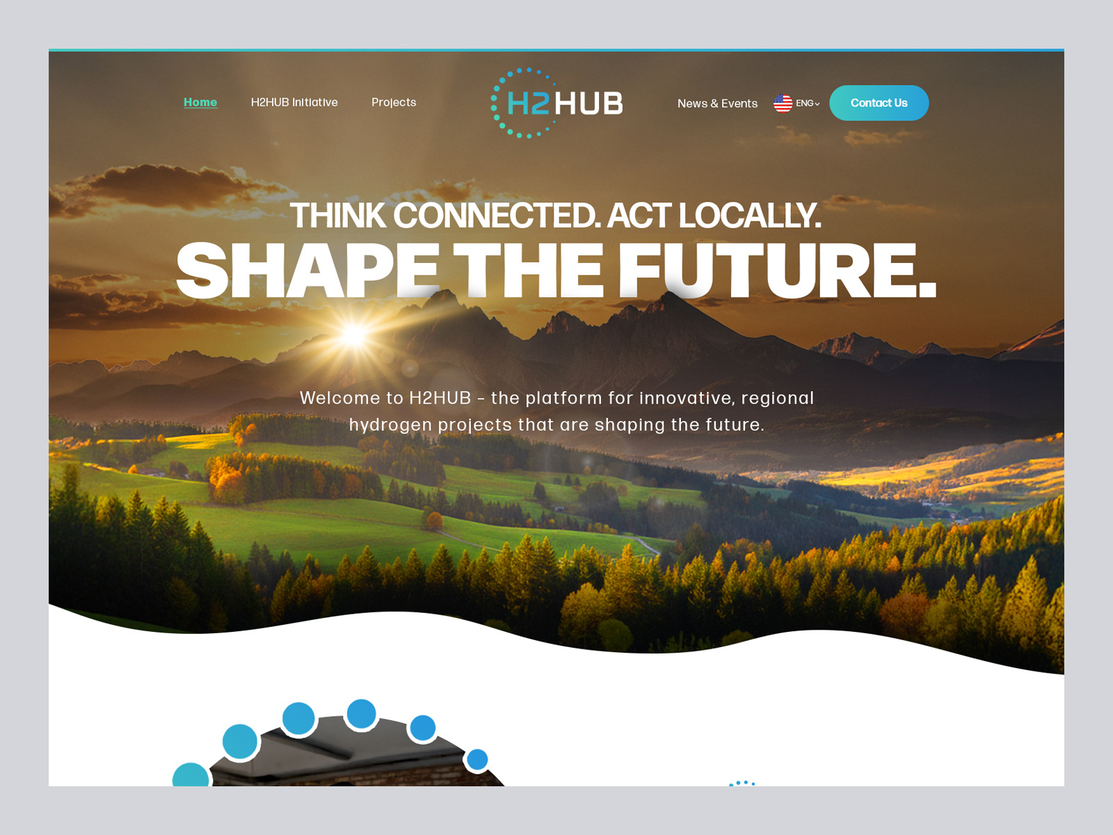 H2 HUB - Clean Energy & Hydrogen Platform Web Design b2b website design clean energy web design clean layout cyan ui desktop ui environmental ui green tech web design hydrogen website landing page design modern typography product design renewable energy ui responsive web design sustainability website ui design ui ux design ux design visual identity web design inspiration web layout