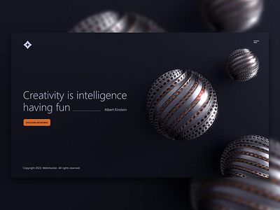 Spheres - website cover 3d abstract animation design loop motion design motion graphics spheres ui ux web design webshocker website