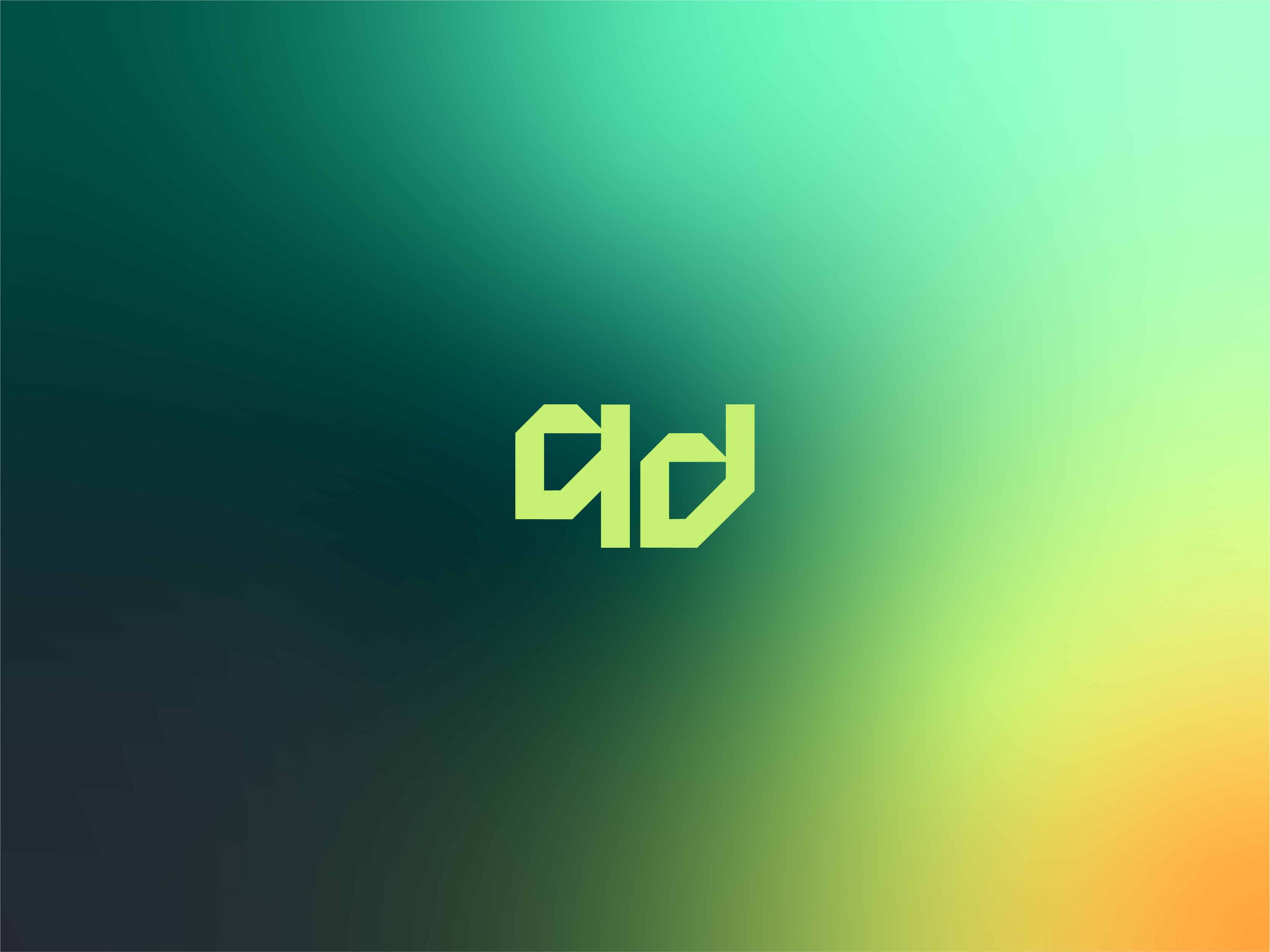 9D Logo 9 dimensions fulfillment green icon icongraphy logistics logo managment nine nine d packaging shipping yellow