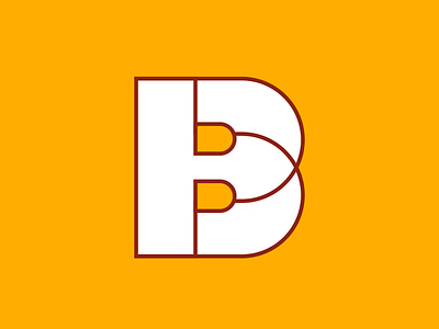 Letter B b design graphic design letter letter b line logo orange b