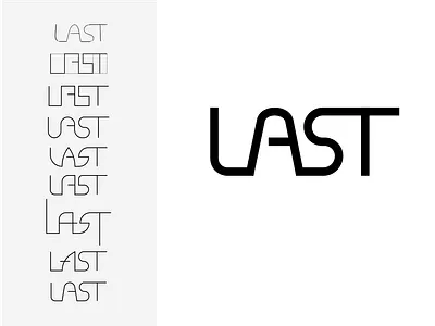 LAST | RWGP #8 black and white disco futuristic illustrator last logo study typography