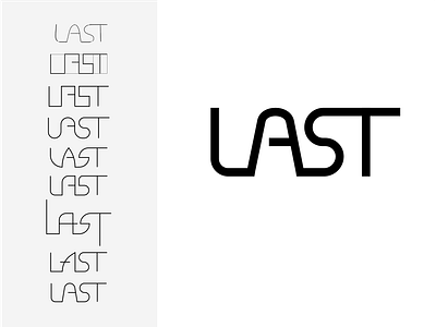 LAST | RWGP #8 black and white disco futuristic illustrator last logo study typography