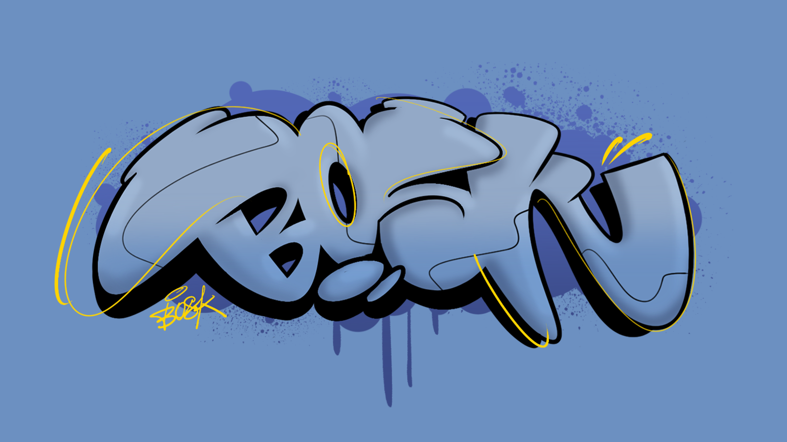 Graffiti BOSK font graffiti graphic design lettering