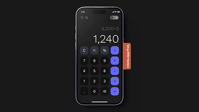 Calculator Design 2d 3d app branding calculator clean design figma illustration minimal mobile motion graphics ui ux