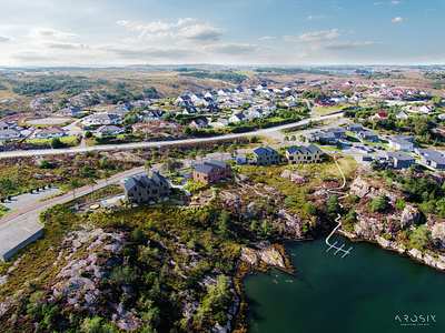 CGI - Øygarden - Osundet 3d 3dsmax aerial archviz coronarender daylight drone exterior overview render visualization