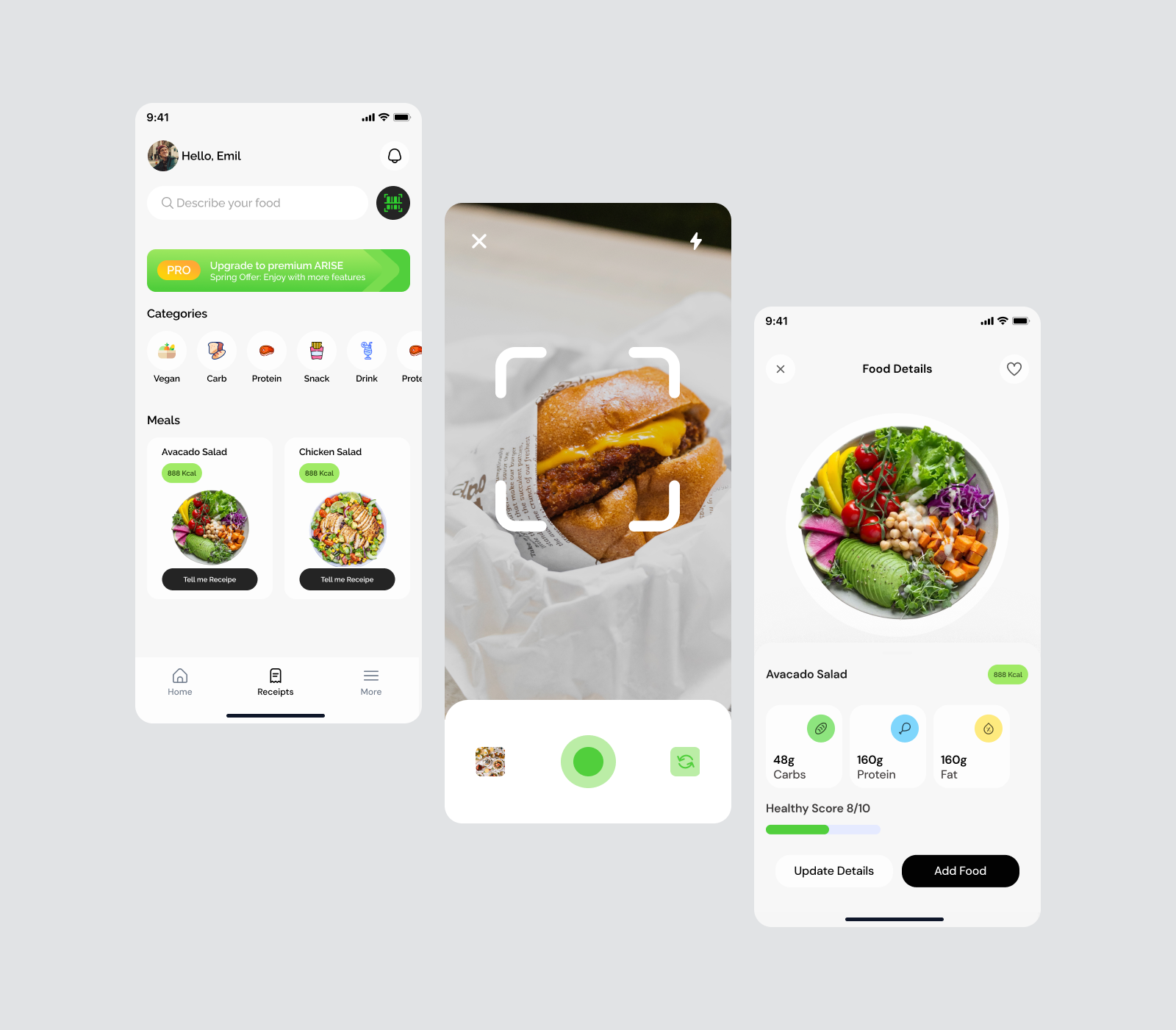 Nutrition App app graphic design mealapp nutritionapp screen ui ux