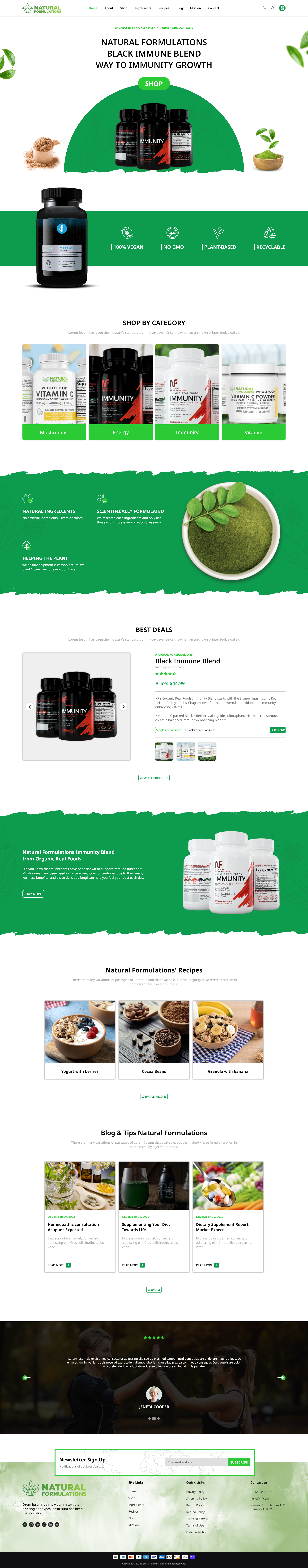 Revamping Health: UI Design for Natural Formulations branding design e commerce ecommerce health health supplements responsive design supplements ui ui design ui ux user experience user interface ux ux design website design