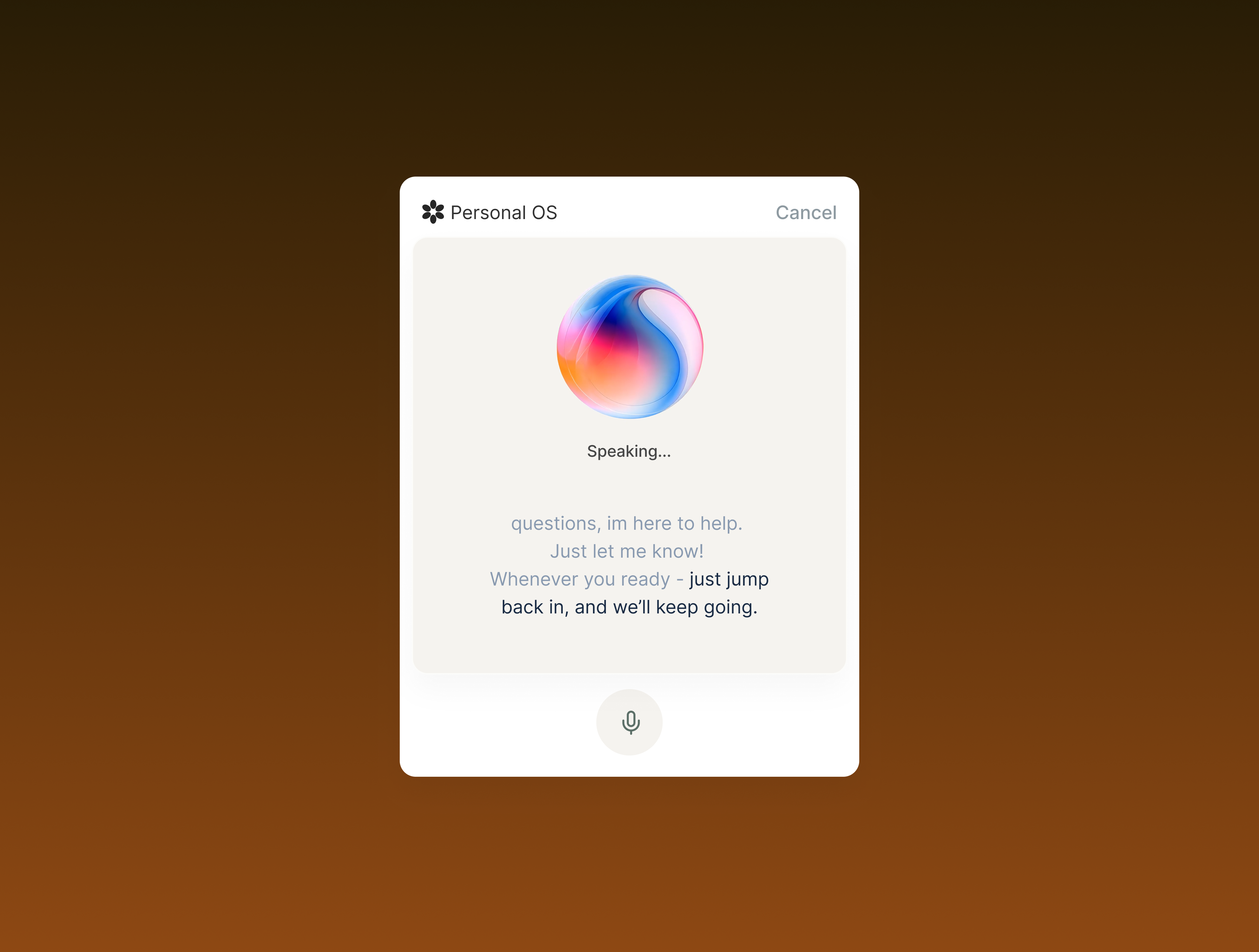 AI Voice Assistant speaking UI ai ai saas ai ui modern ui voice assistant voice ui