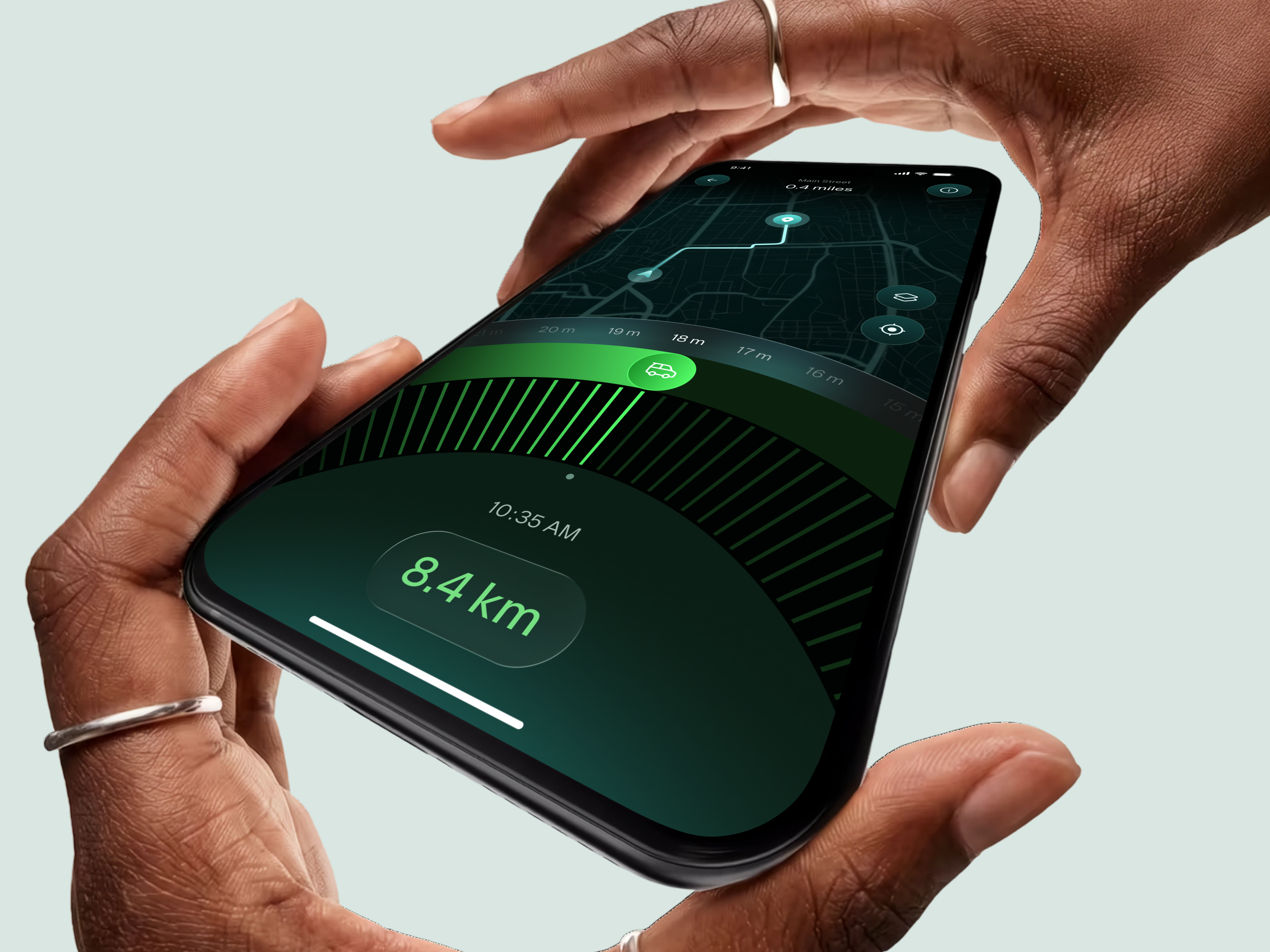 Modern GPS Navigation App UI Design app app design geolocation app gps app interface location based app maps ui mobile app ui mobile ui navigation app product real time navigation route planning service startup travel app ui ux web