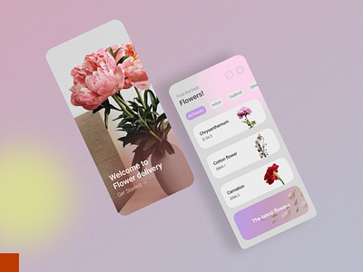 Flower Delivery application branding graphic design logo ui