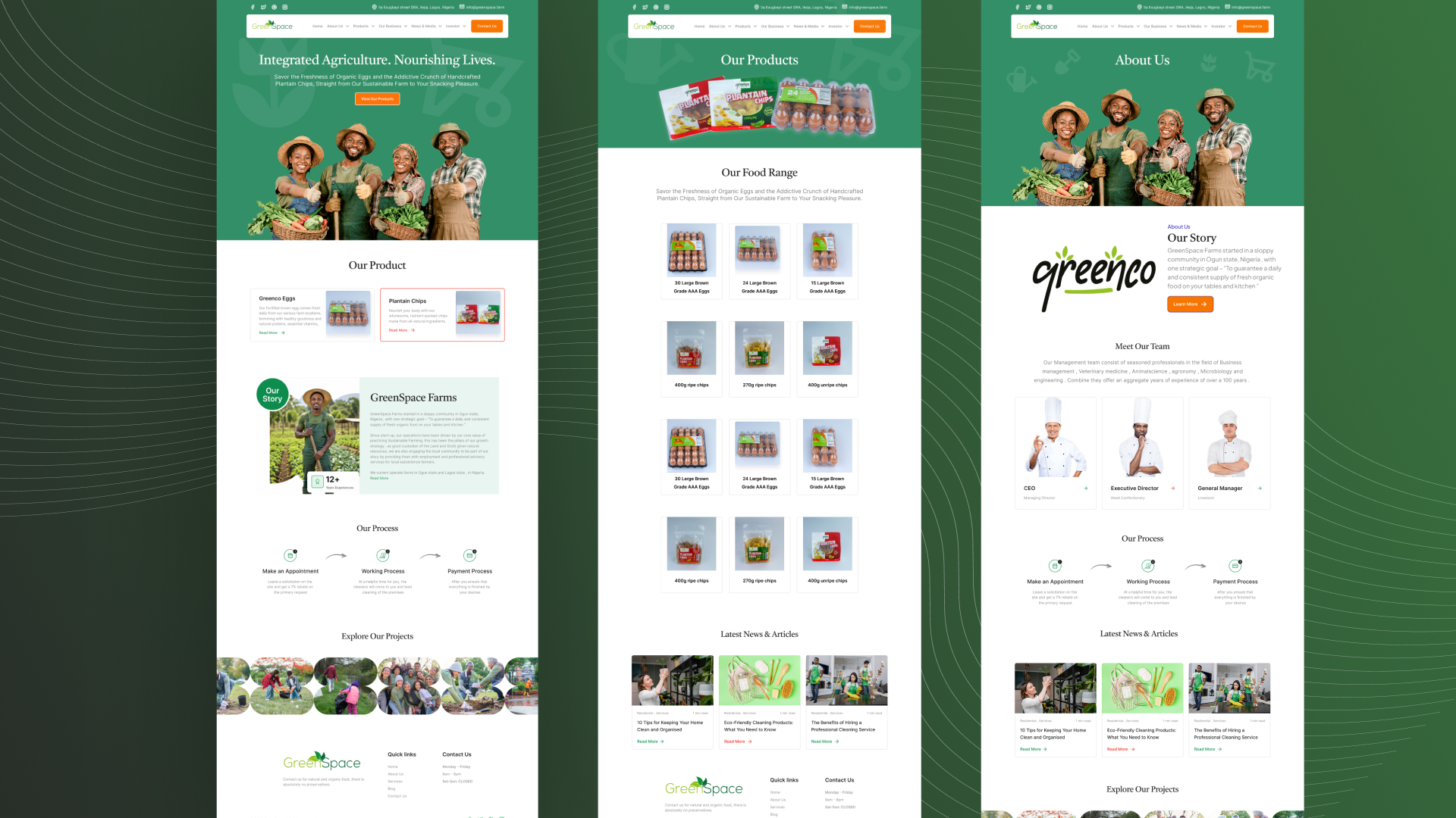 Web design Greenspace Farm adobe css elementor figma graphic design html responsive ui web design wordpress worpdress theme