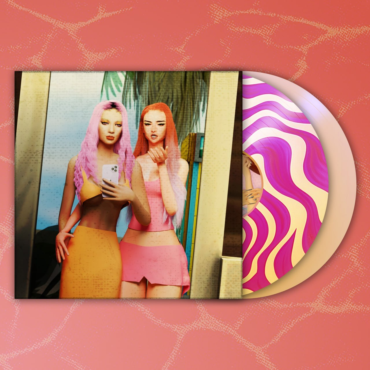 Song cover concept design for a virtual singers (Blender 3D) 3d art blender blender3d branding concept creative creative design design digital design digital photography graphic design illustration music singer vinyl