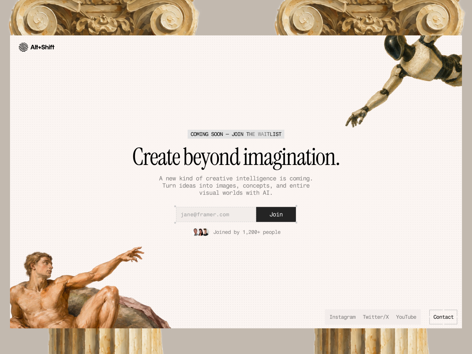 Provenance coming soon framer landing page product design saas startup ui design waitlist web design website website design