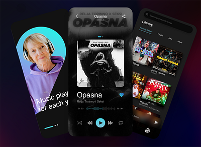 Music App app design ui ux