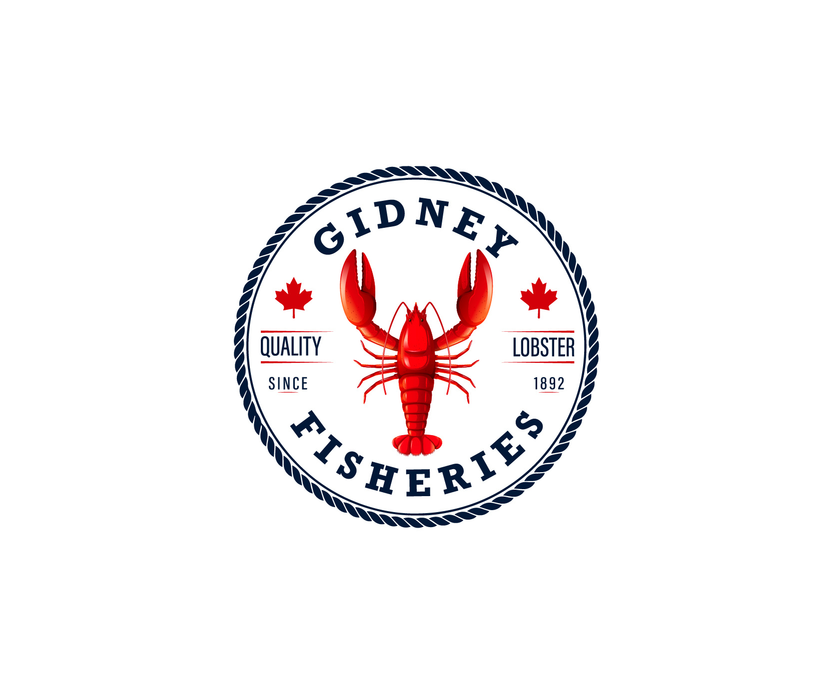 Gidney Fisheries — Seafood Brand Identity badge logo brand design brand identity branding canadian branding fisheries logo food branding food logo graphic design heritage branding identity design lobster logo logo design nautical logo packaging design restaurant branding seafood branding seafood logo vintage logo visual identity