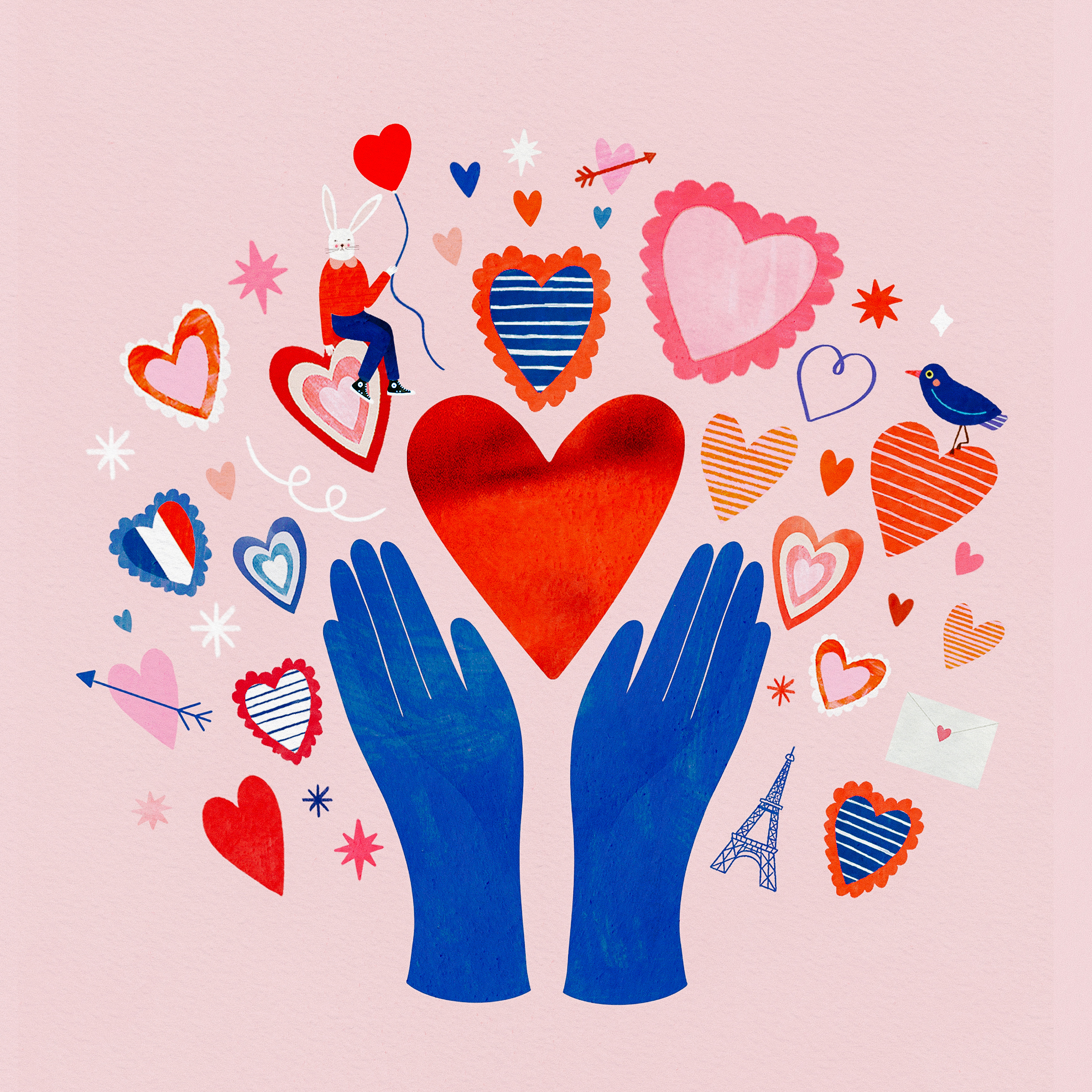 French love collection ❤️ heart illustration illustration art illustrator inlove kids illustration love lovers