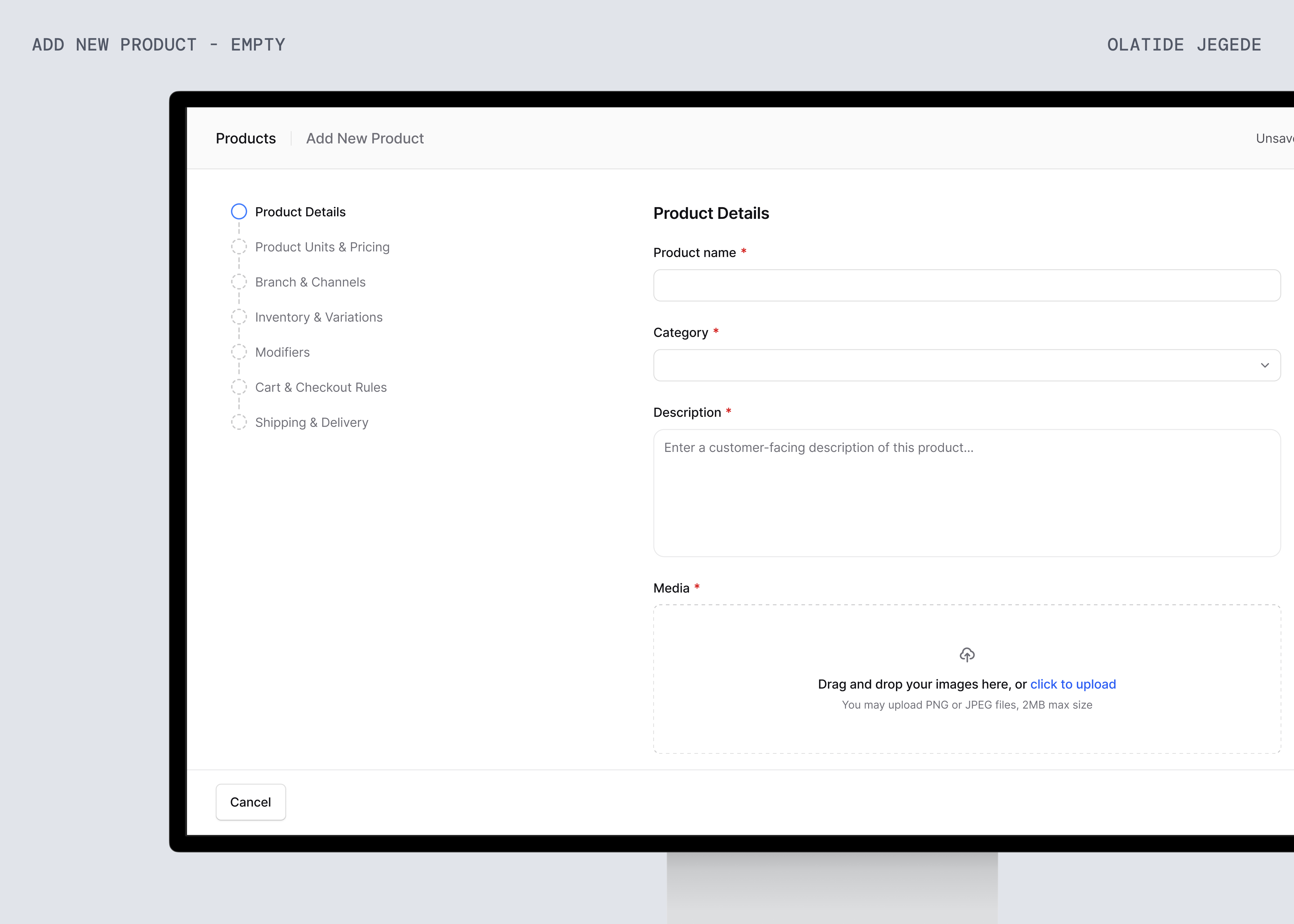 Add New Product - Product Details app design interface product design saas ui ui design uiux ux ux design web web app