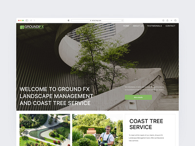 Website design. Landscape design. Minimalism. design hero landing landscape main minimalism ui ux