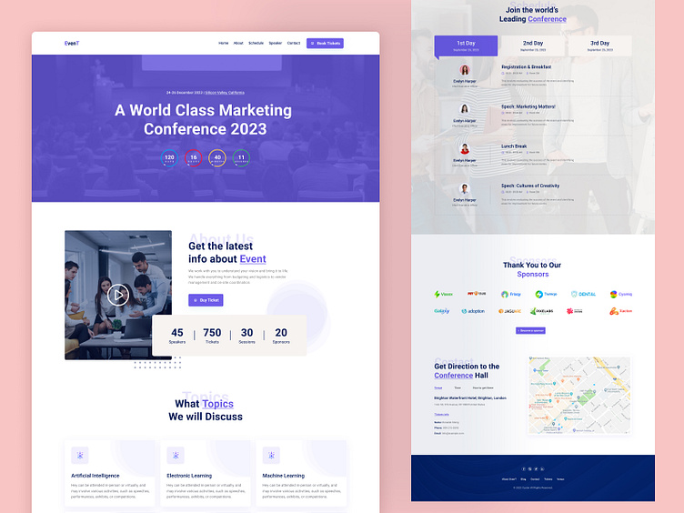 Event Conference Landing Page by Sk Nahid Hasan on Dribbble