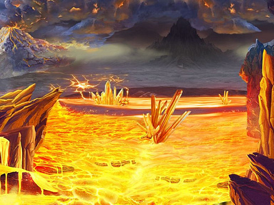 Volcano themed slot game background background background art background design background illustration background image design art gambling game art game background game design game designing graphic design illustration art illustration design slot background slot design slot game design volcano background volcano slot