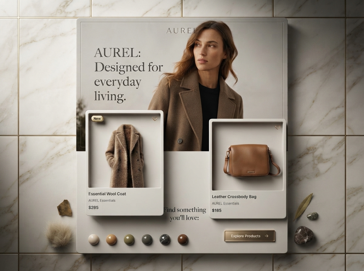 AUREL | Luxury Apparel & Fashion Website UI/UX