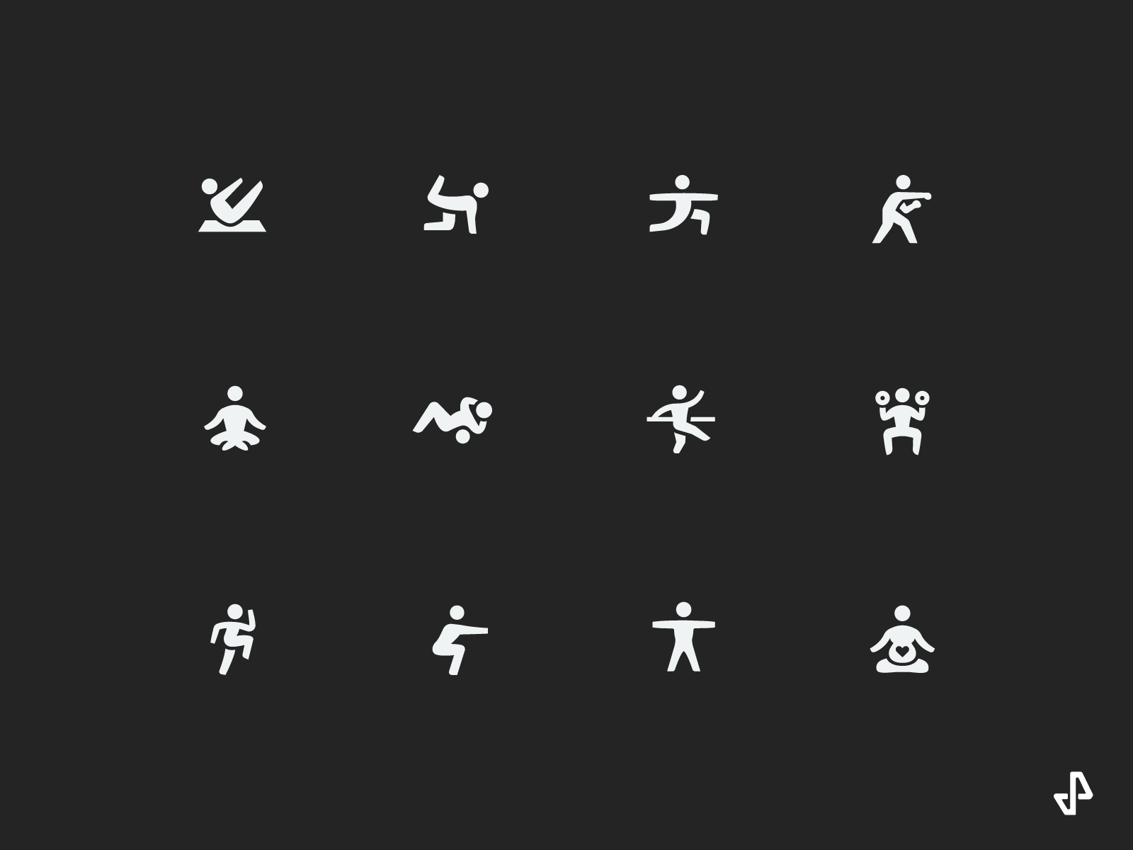 Tempo.Fit — Iconography System brand branding design exercise fit icon icon set iconography icons logo marketing product set stretch system tempo ui workout yoga