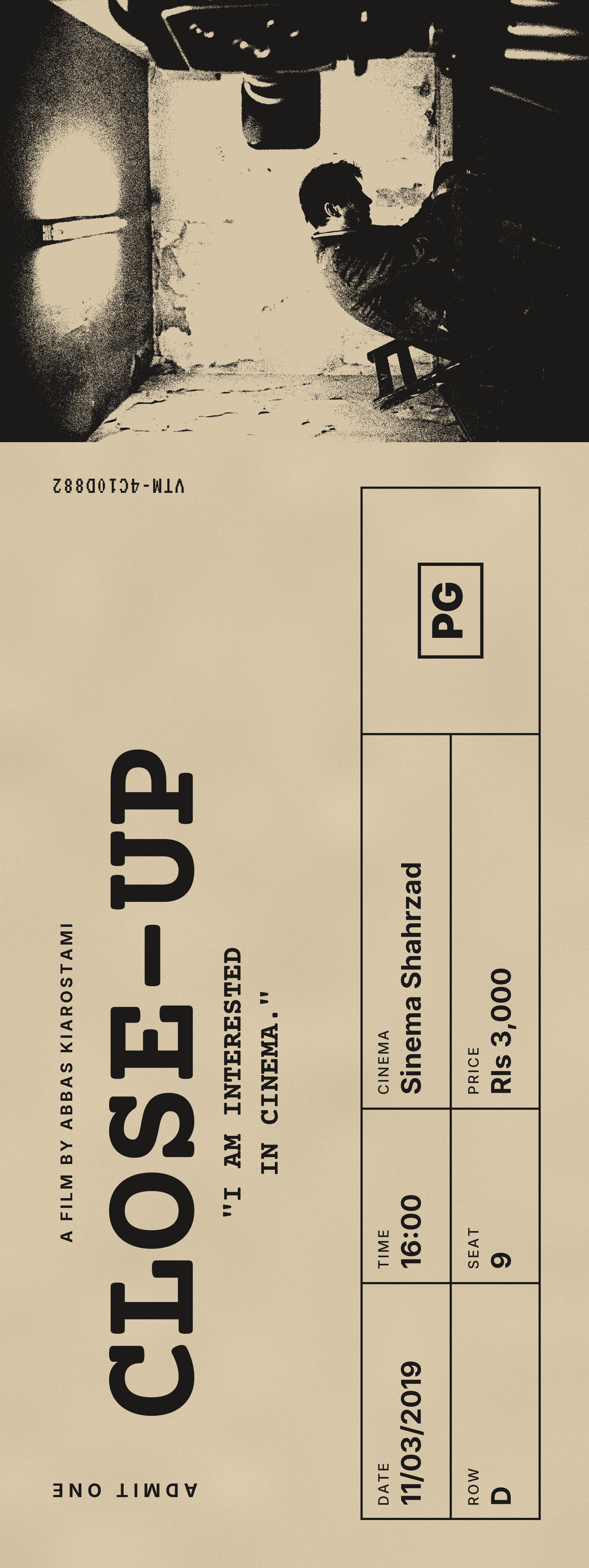 Repertory art direction cinema collectible duotone editorial design film graphic design halftone letterpress movie ticket poster design print design retro risograph ticket stub two color typography vintage