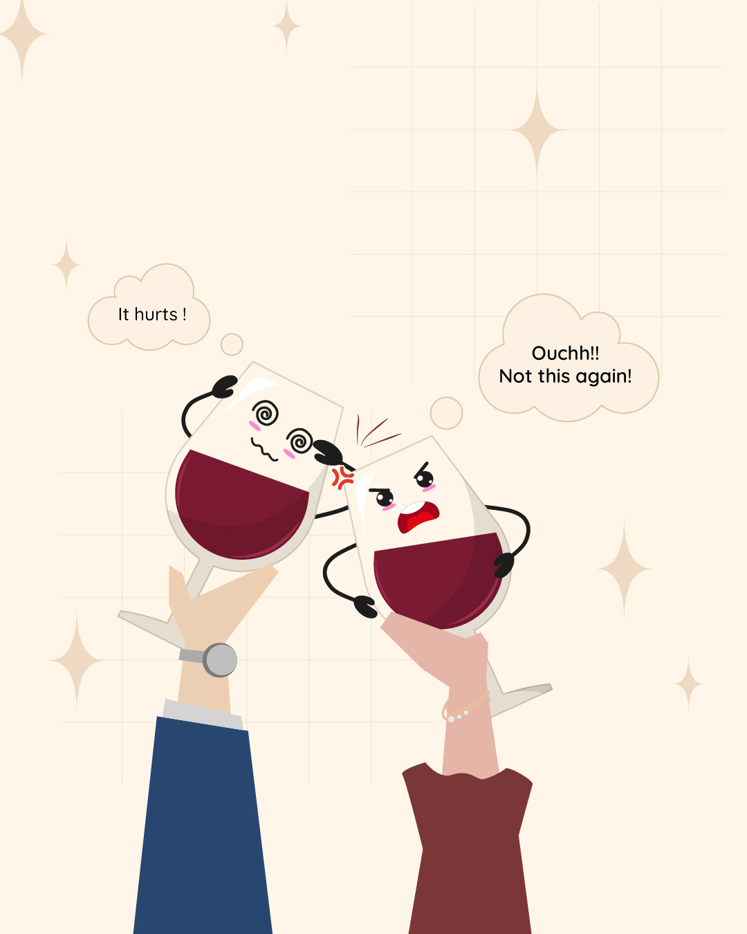 Behind the Happy Cheers 🥂 cheers doodling fun graphic design illustration