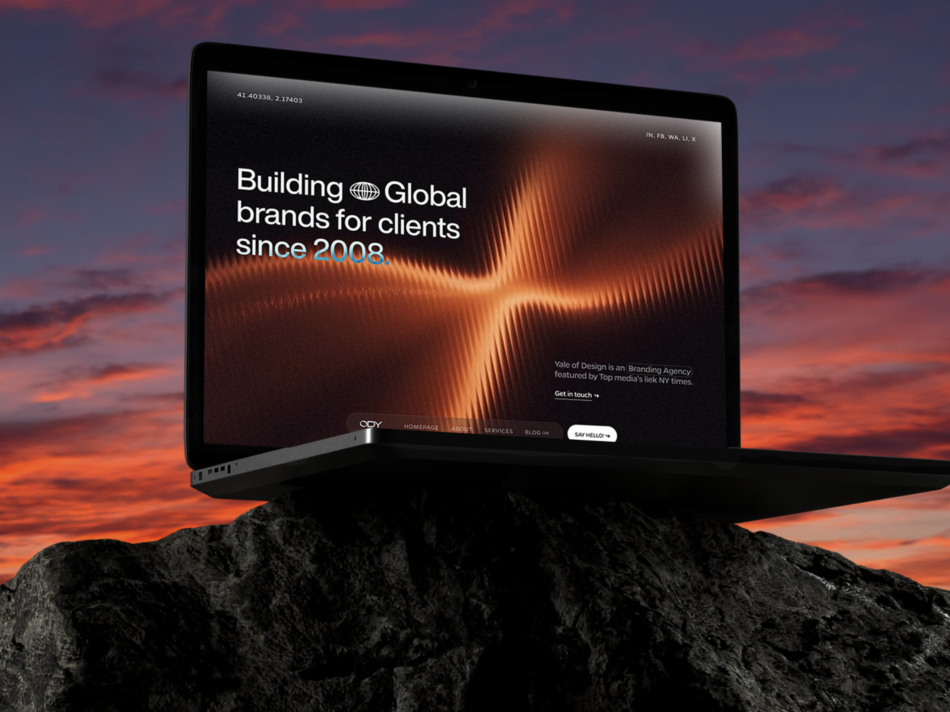 Global Branding Agency Landing Page abstract design brand identity branding agency creative agency creative studio creative website editorial design landing page ui design ux design visual identity