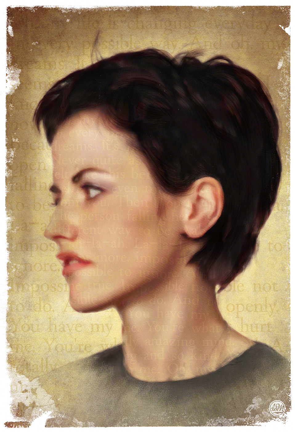 Dolores O’Riordan cranberries illustration painter portrait procreate rock and roll