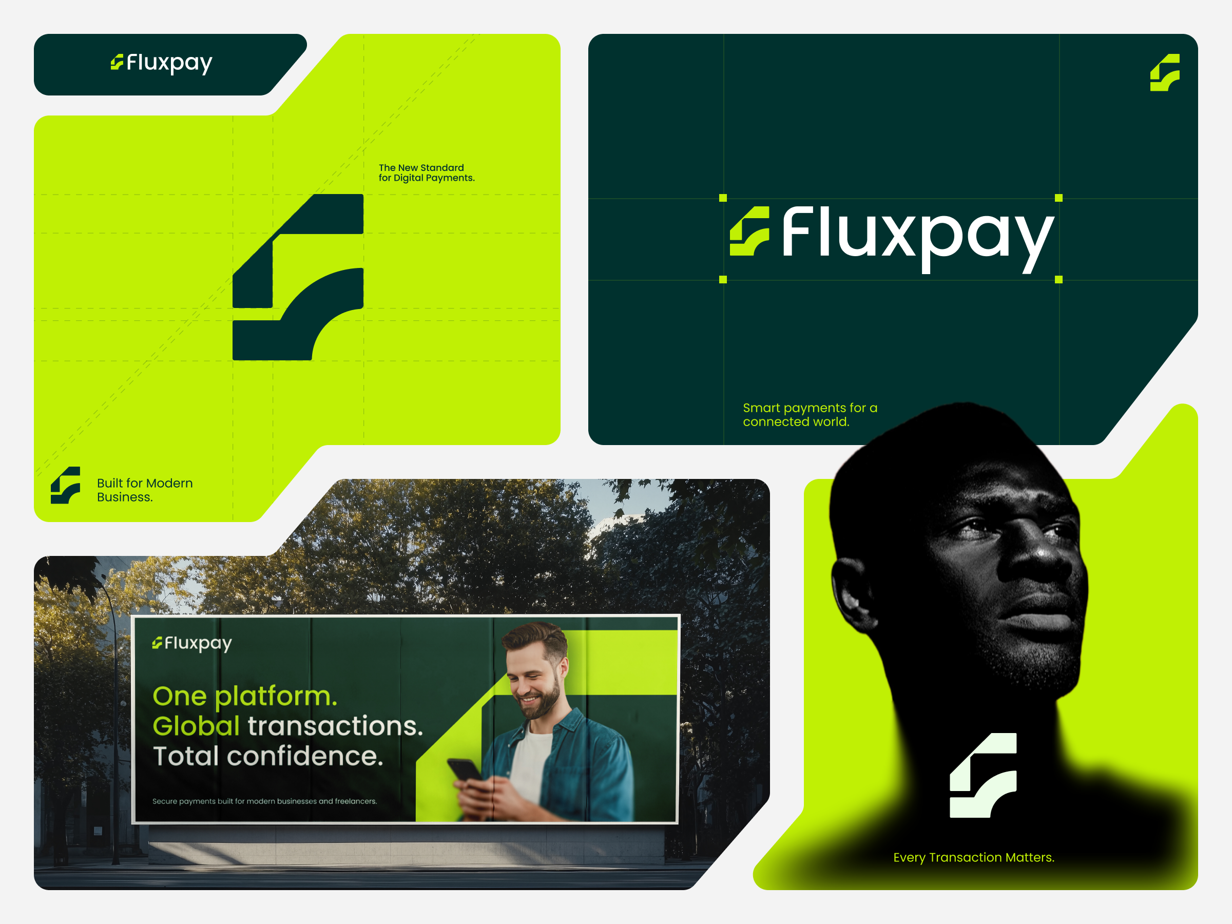 Fluxpay Brand Identity A modern fintech Brand Identity 3d animation branding graphic design logo motion graphics ui