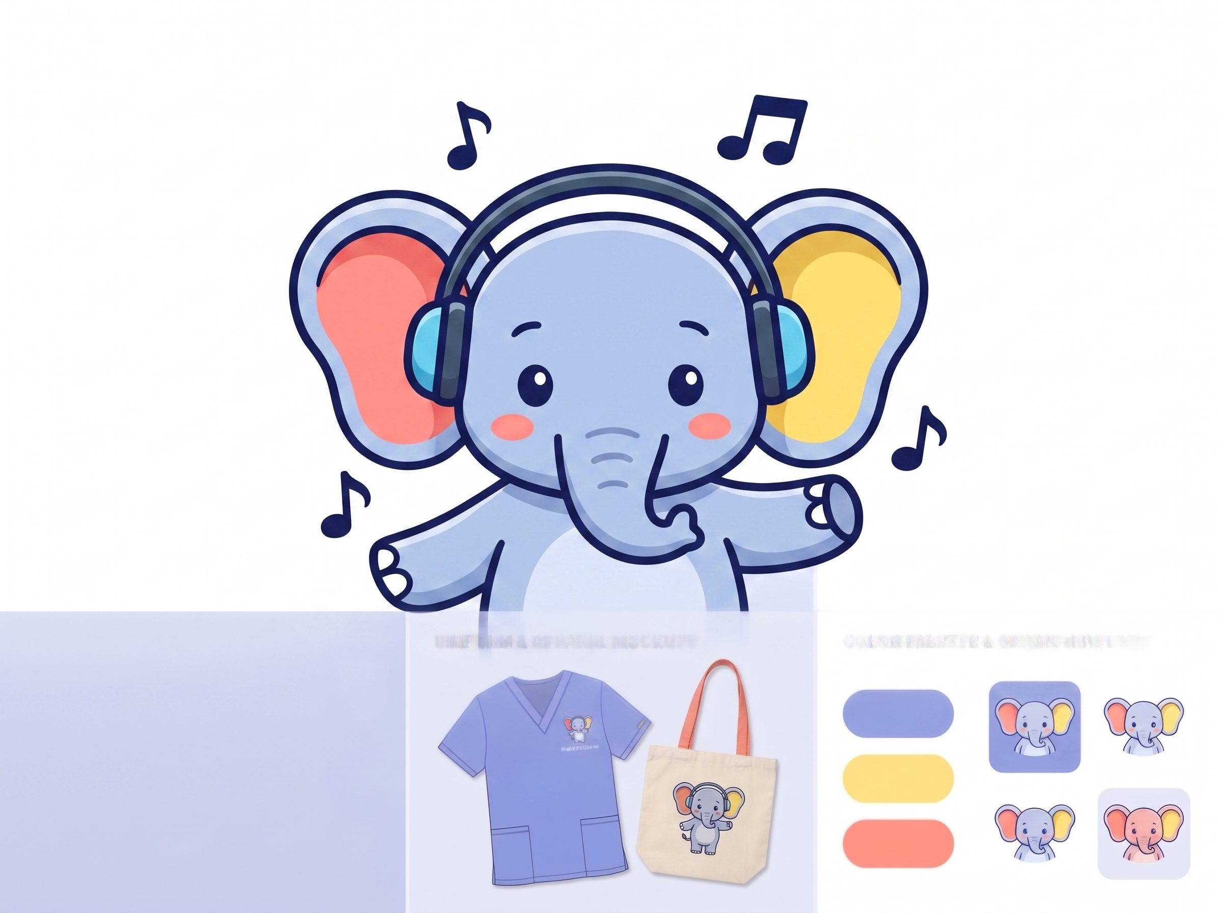 Echo the Elephant - Pediatric Audiology Mascot & Brand Identity audiology clinic logo bento grid presentation character design child brand design clinic logo design custom mascot cute mascot logo echo the elephant elephant character elephant mascot healthcare mascot hearing care logo kids logo mascot identity medical branding modern mascot pediatric branding therapy mascot vector character illustration vector mascot