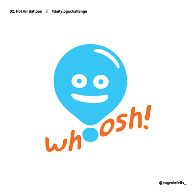 Whoosh! | Daily Logo Challenge branding character daily logo challenge design graphic design hot air balloon illustration logo