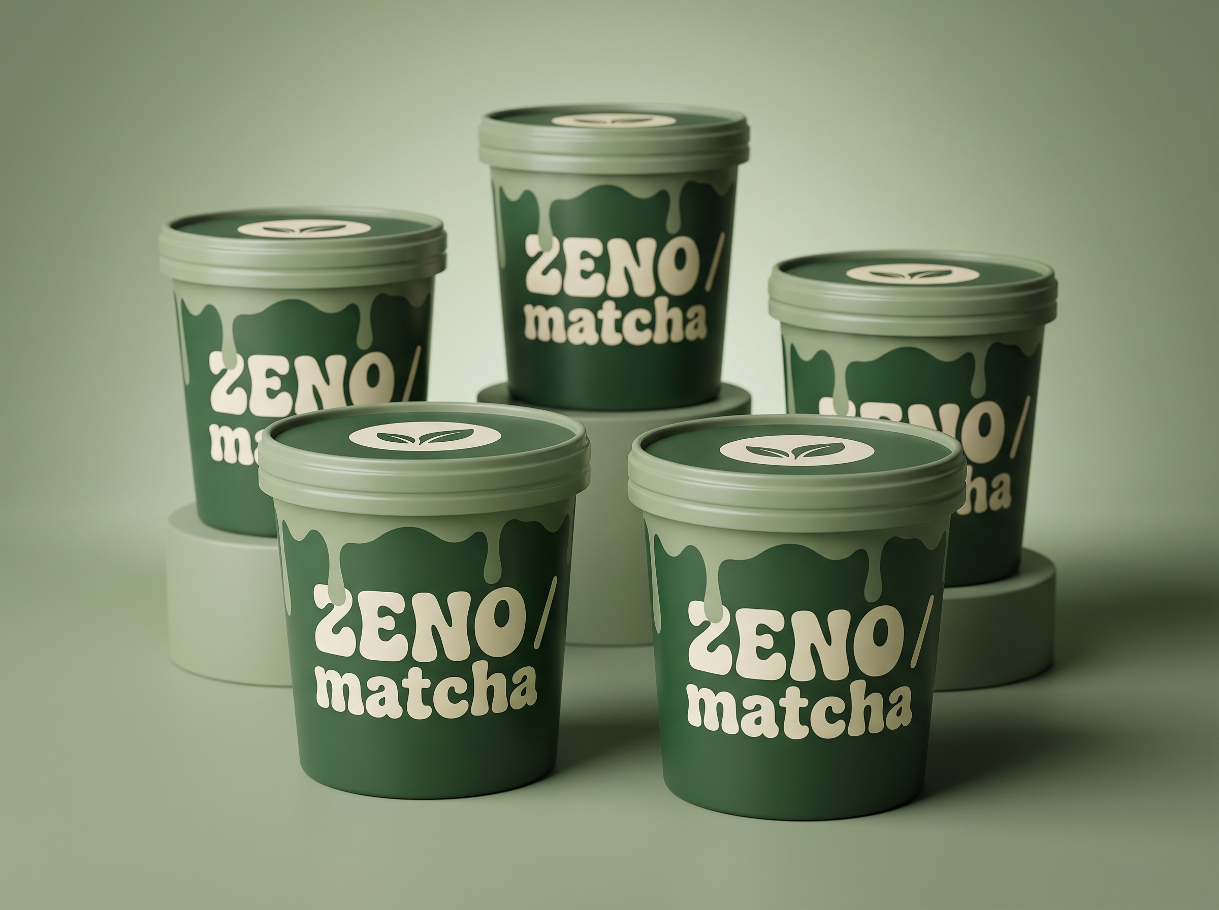 Amazon Packaging Design | ZENO Ice Cream Pint Branding & Dieline amazon fba packaging amazon listing design amazon packaging design amazon product packaging amazon seller brand identity dieline food packaging ice cream packaging label design matcha branding packaging design packaging designer packaging mockup pint packaging product mockup product packaging retro logo