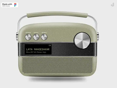 Saregama Carvaan Figma Vector Replica app design dribbble illustration ios logo music box portable music player product design saregama carvaan trend ui ux